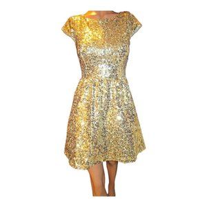 Vintage gold B.Darling mini dress homecoming prom 2023